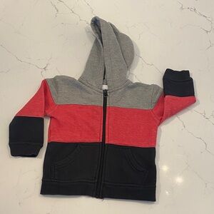 Cozy Kids Hoodie - Gray, Red, and Black